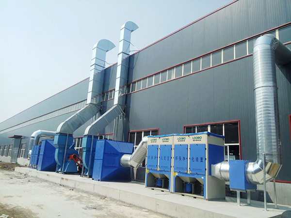 路博環(huán)保廠區(qū)粉塵治理裝置有機廢氣治理裝置